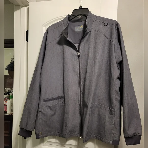 Gray Scrub Jacket 3X - Picture 1 of 10